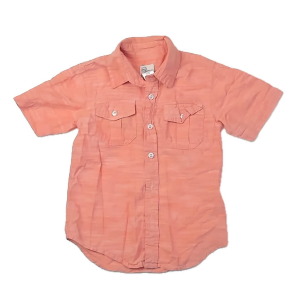 Copper Denim Girls Peach Button Down Short Sleeve size: 5T
